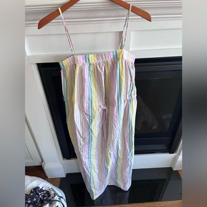 NWT Ganni Stripe Cotton Maxi Strap Dress Size 34/US 2